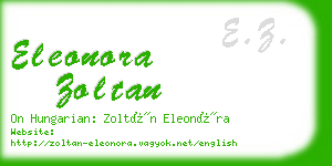 eleonora zoltan business card